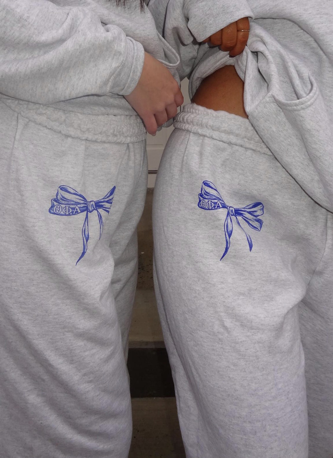 Theta Phi Alpha Sweatpants with Bow Design